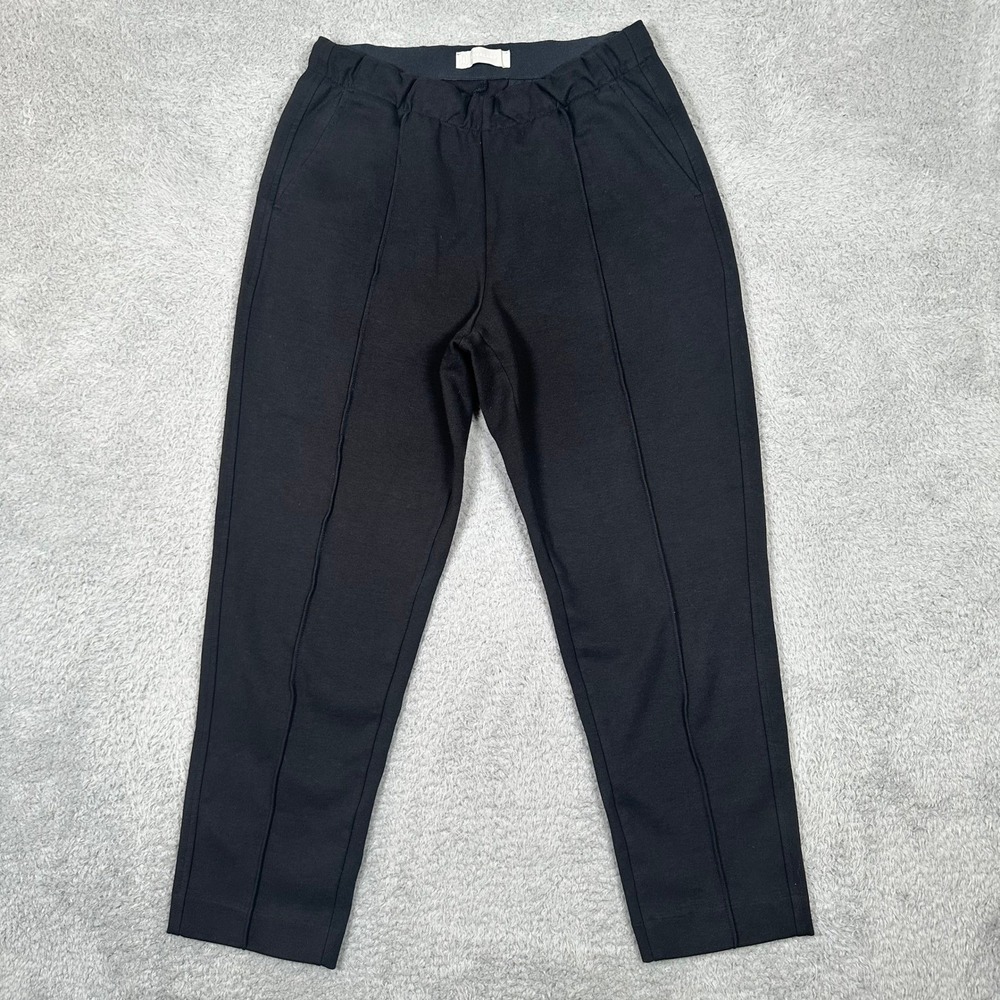 Everlane Dream Pant Black Elastic Waist Pintuck Tapered‎ Trousers S Work Office